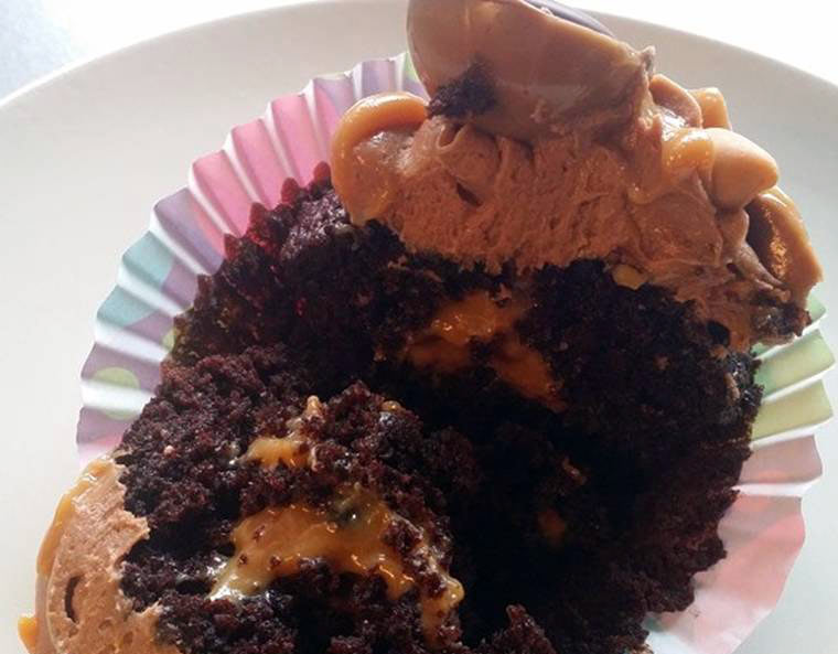 Choko/karamel cupcakes