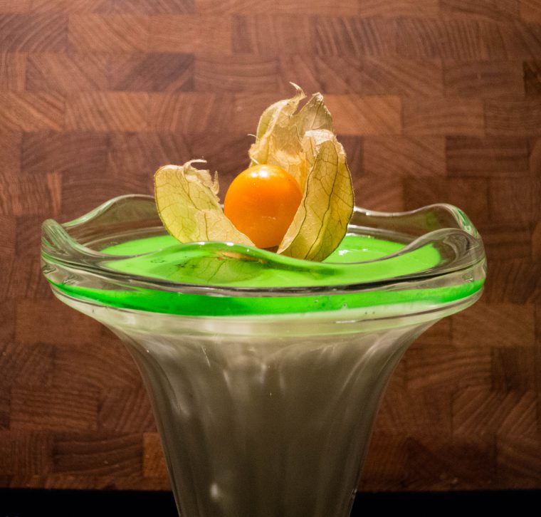 Panna cotta med hyldeblomstgelé