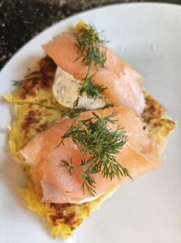 Kartoffel Latke med laks